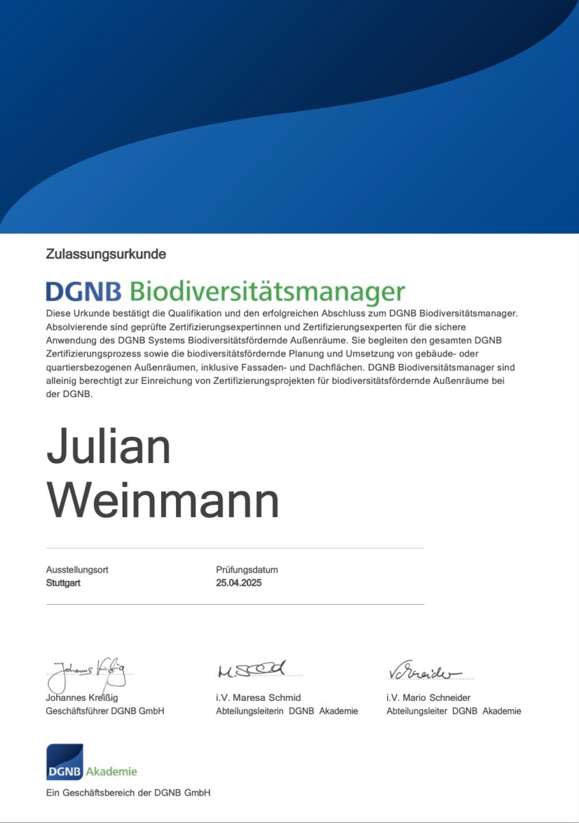 DGNB Biodiversitätsmanager