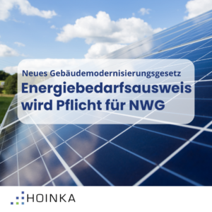 GmodG: Der Energiebedarfsausweis wird für Verkauf und Vermietung von NWG verpflichtend