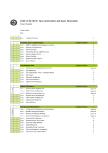 LEED v4 for Building Design and Construction Checklist Scorecard