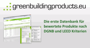 greenbuildingproducts.eu - 1. Datenbank für bewertete Produkte nach DGNB und LEED Kriterien
