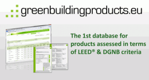 greenbuildingproducts.eu - 1st database for products assessed in terms of LEED & DGNB criteria
